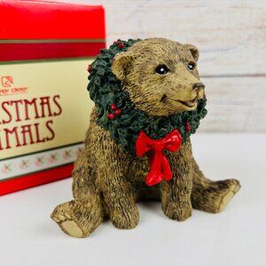 Silver Deer Tom Rubel Christmas Animals Brown Bear Figurine